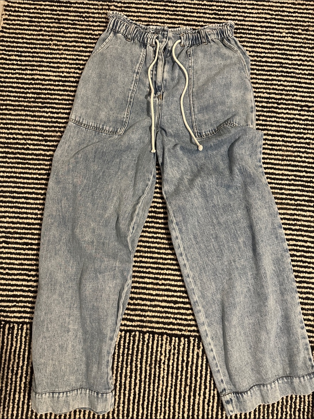 Rails Light Wash Drawstring Denim Jeans